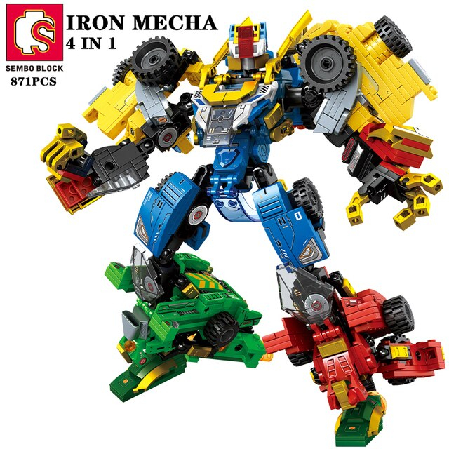 SEMBO MOTOR MECHA OF STEEL 4 IN 1 / CAR TRANSFORMER
