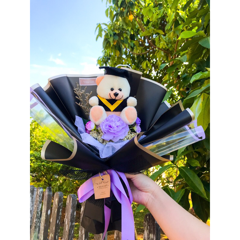 BUKET BUNGA BUKET BONEKA MEDIUM KADO WISUDA KADO ULANG TAHUN