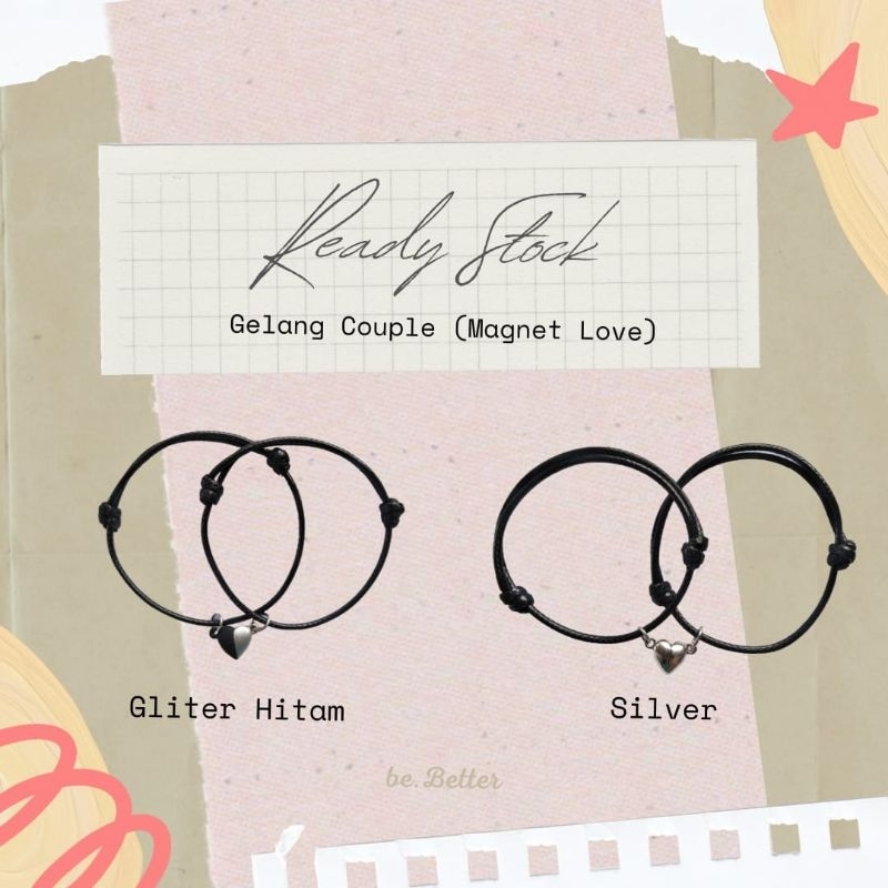 GELANG COUPLE MAGNET LOVE