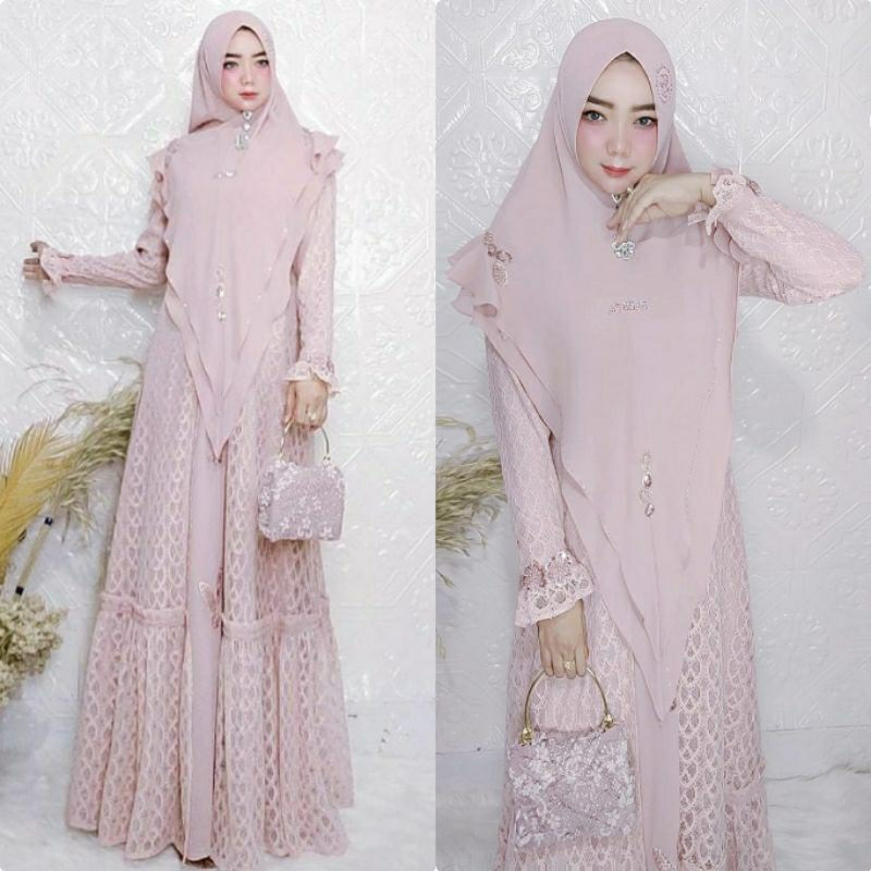 gamis mareena set faesta syari