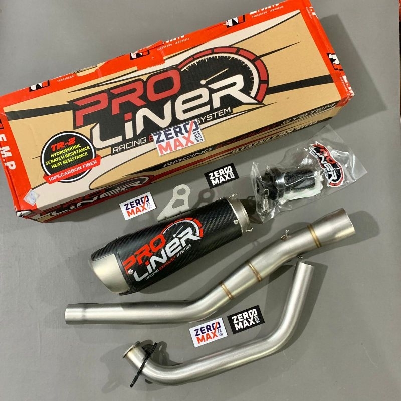 Knalpot Racing PRO LINER PROLINER TR2 TR-2 TR 2 Carbon Short Yamaha R15 V3 Original