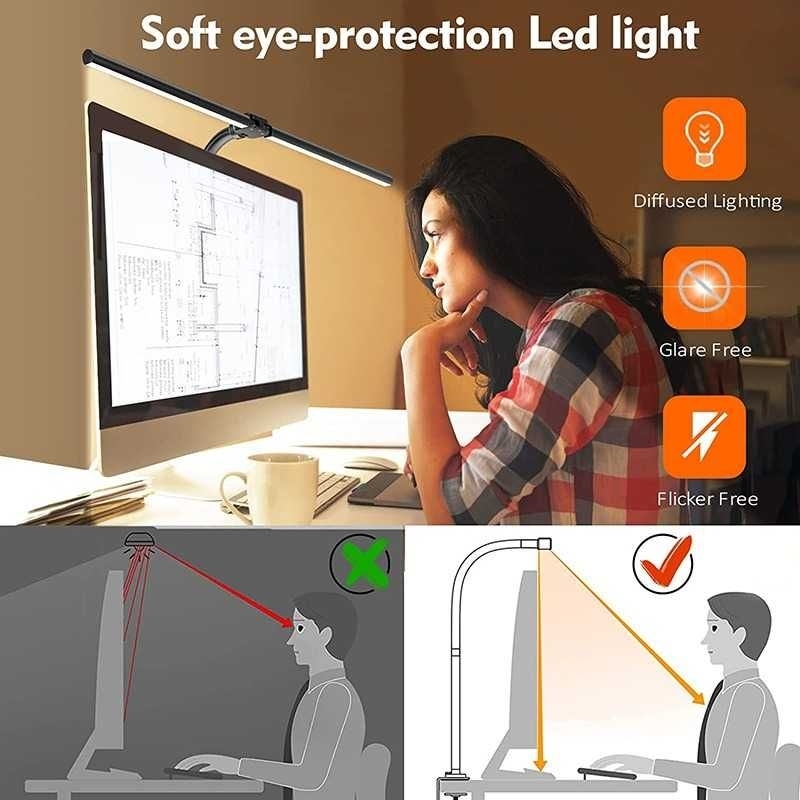 LAOPAO Lampu Meja LED Double Head Eye Protection 5 Color Mode 24W - T188