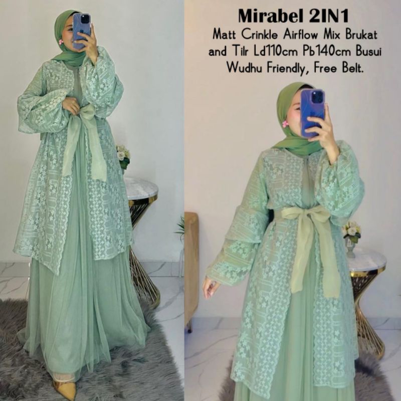 Mirabel 2in1 gamis dress wanita