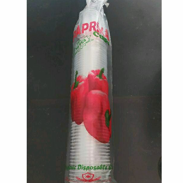 Gelas cup plastik aqua 220 ml