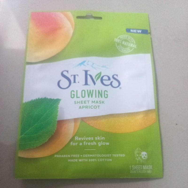 st ives glowing sheet mask apricot 1 sheet