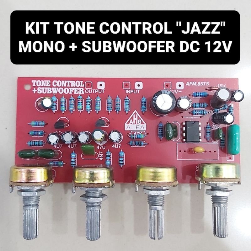 Kit Tone Control Mono JAZZ Subwoofer 4 Potensio DC 12 Volt