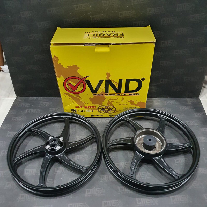 Velg Velek VND Six Star R17 Palang 6 Yamaha Rx King Hitam