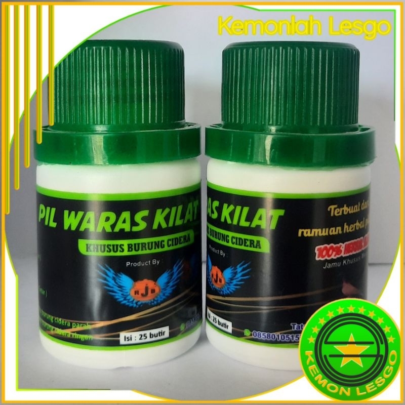 RJB PIL WARAS KILAT OBAT BURUNG MERPATI CIDERA ISI 20 BUTIR