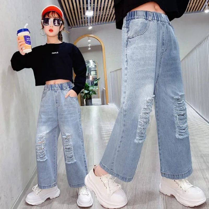 Kulot Jeans Anak Tanggung // Celana Jeans Anak /// Kulot Anak Remaja Perempuan // Kulot Anak Tanggun