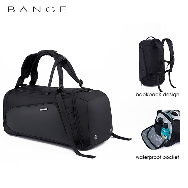 BG1917 Tas Bange Travel Bag Gym Fitness Sport Futsal Sepatu Duffle