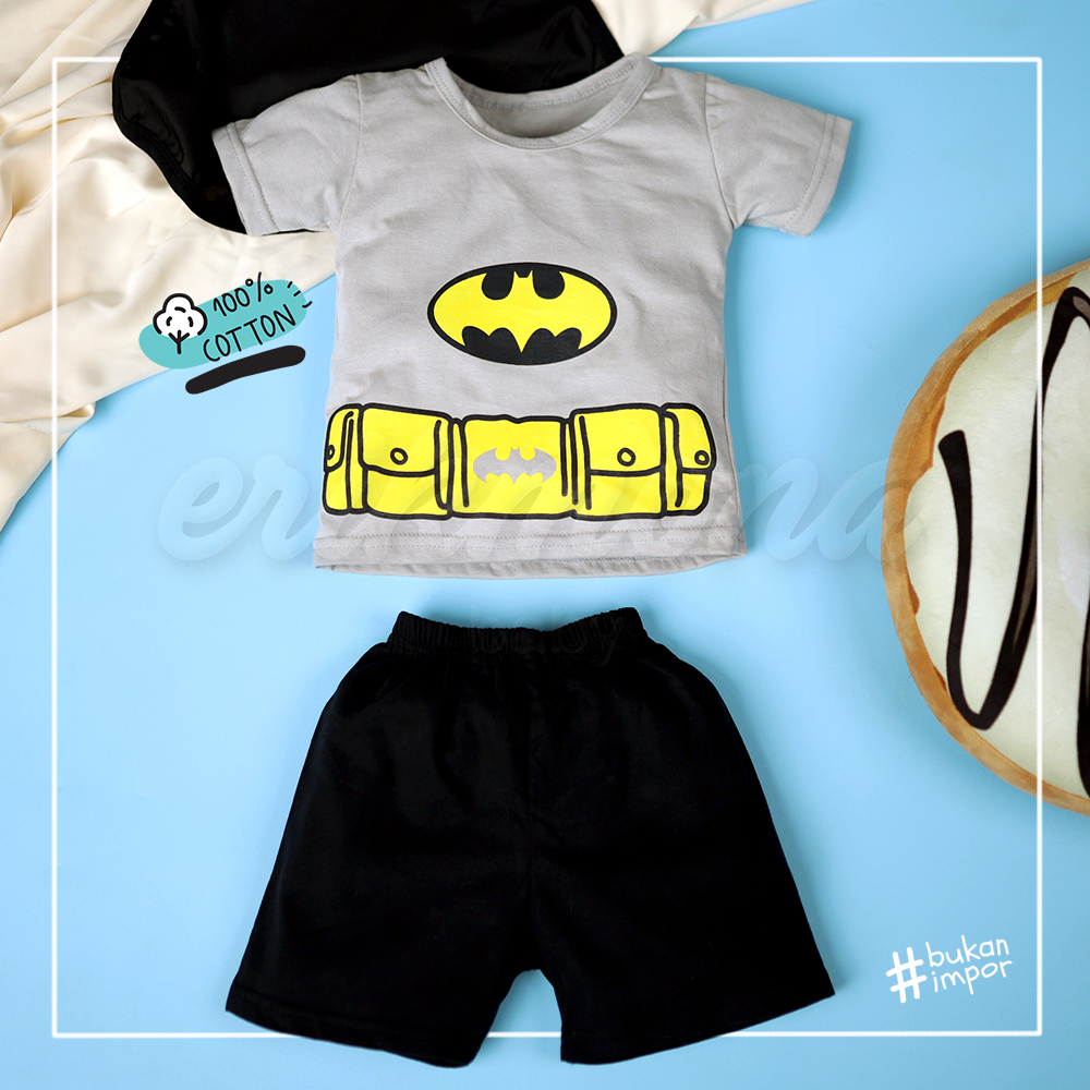 baju setelan anak bayi batman lucu