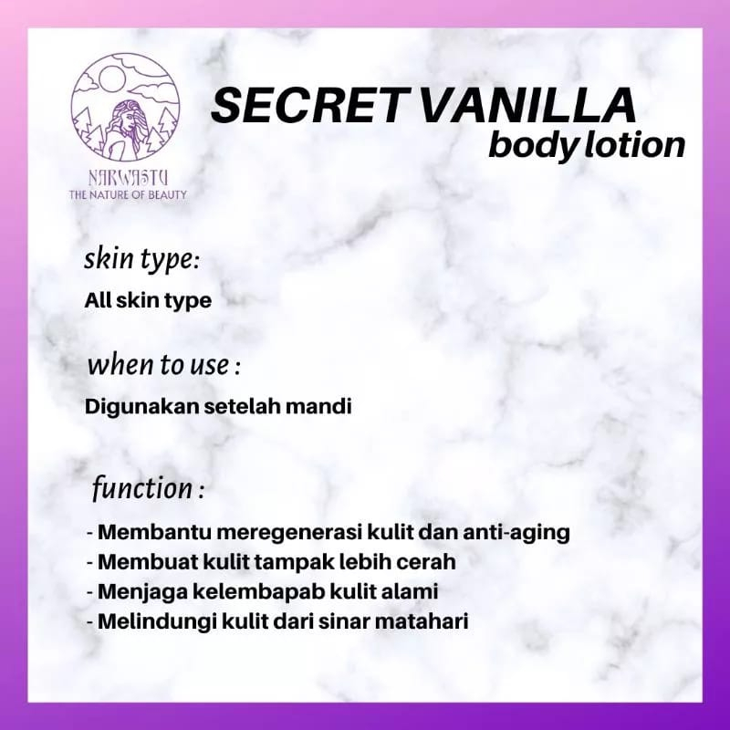 Narwastu Secret Vanilla Body Lotion 250ml