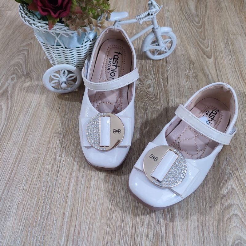 Sepatu flat shoes anak perempuan | sepatu import | sepatu bertali | sepatu pesta anak cewek murah da