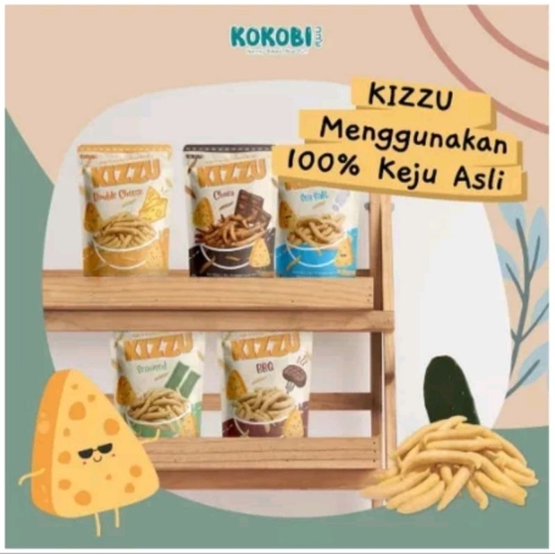 

Kizzu Cheese Stick 60 gr | Telur Gabus Kata Oma | Puff Stick Keju Snack Anak