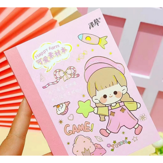 Stiker MOMO Motif Kartun Korea Dekorasi Handbook Scrapbook