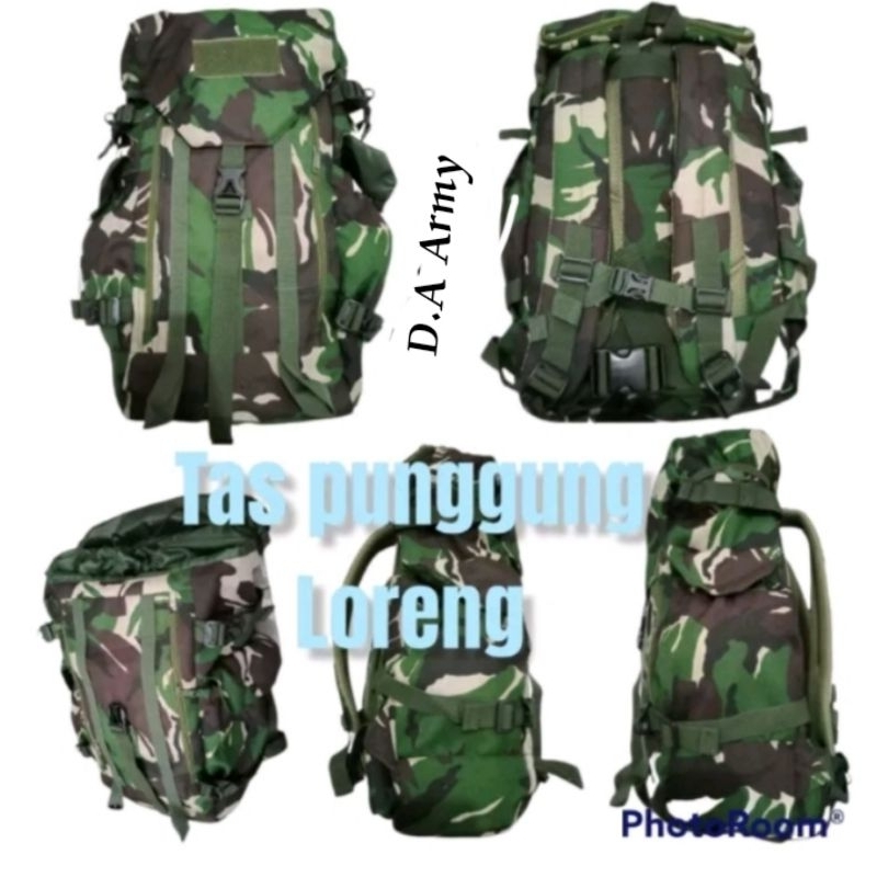 Tas punggung loreng TNI