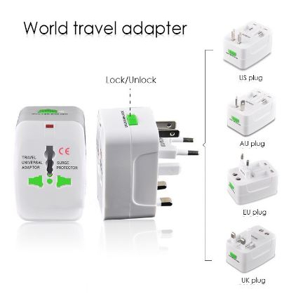 Stop Kontak Colokan Home Adaptor Universal Travel Adapter / All IN1 Traveler EU AU UK US Plug Cteker [MF]