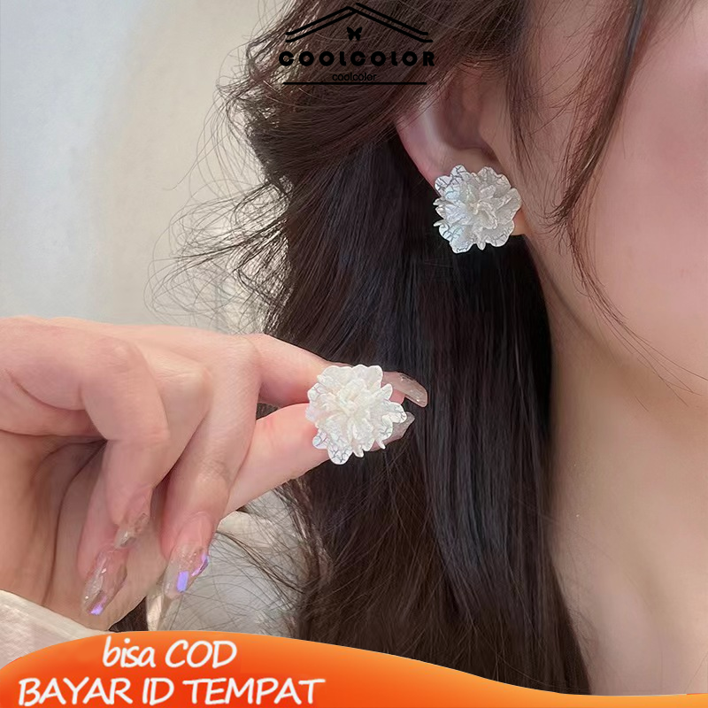 COD❤️Korea Anting Bunga S925 Korea Kecil Sepasang anting Tusuk Motif Retro  Flower Stud Earrings Vintage Fashion Impor Murah Aksesoris Ready Stock-cl