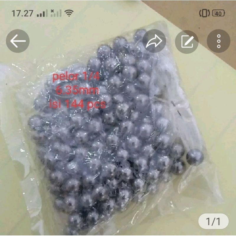 pelor sepeda belakang 1/4 isi 144pcs 6.35mm