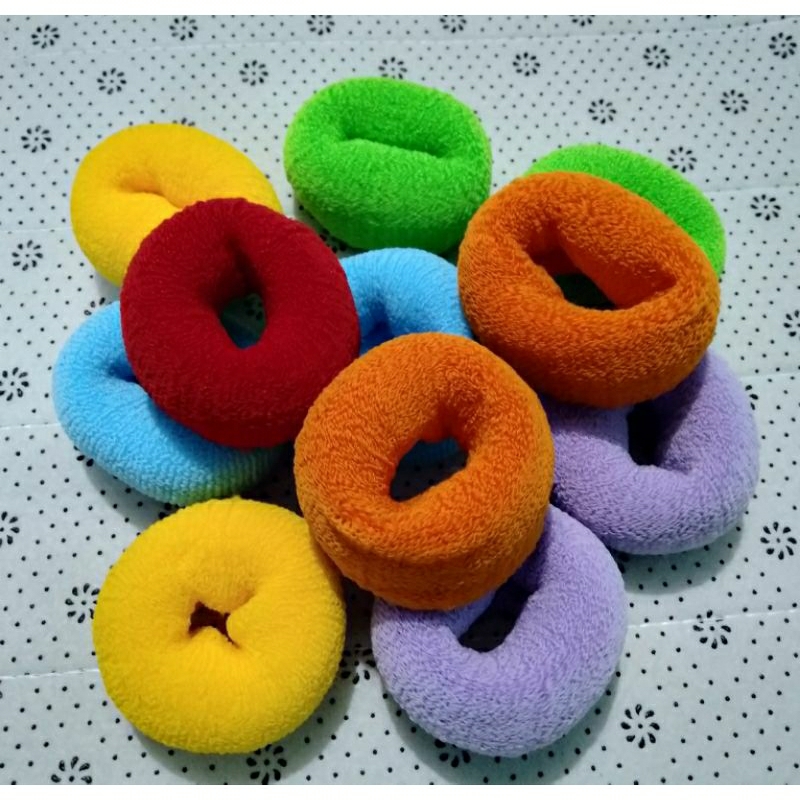 Ikat rambut Donat Besar Ikat rambut besar Ikat rambut elastis Korea
