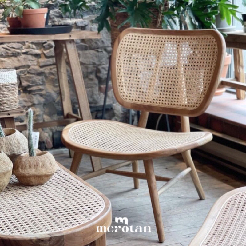 Kursi Santai Rotan / Kursi Santai Jati / Kursi Malas Jati Mix Rotan