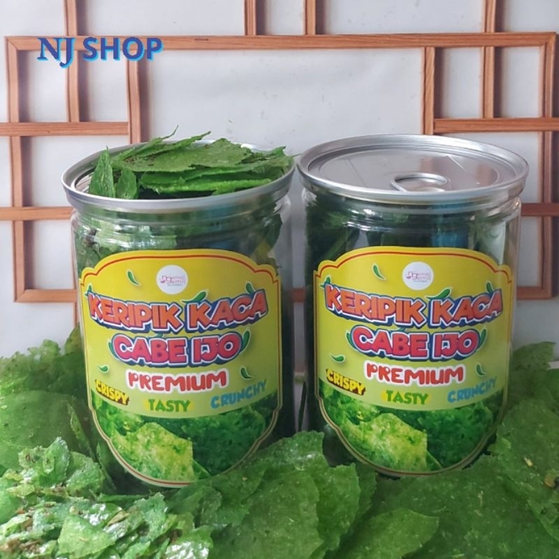 

[Snack Original] - Can Keripik Kaca Cabe Ijo Pedas Kripik Kaca Cabe Hijau Kualitas Premium