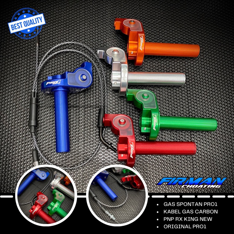 GAS SPONTAN PRO1 KABEL GAS CARBON PNP RX KING MODEL ACERBIS FULL CNC