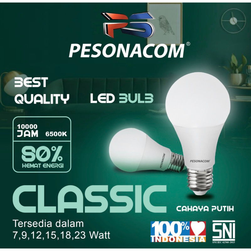 Lampu Bohlam Led Putih 7W 9W 12W 15W / 7 Watt / 9 Watt / 12 Watt / 15 Watt