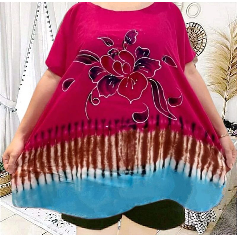 baju tie dye wanita size XXXXL JUMBO BIG SIZE baju jumbo wanita motif tie dye bahan rayon berkwalitas