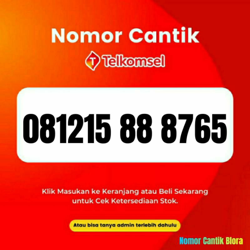 Nomor cantik SIMPATI nocan no cantik nomer kartu perdana telkomsel simpati 12 15 215 1215 158 1588 1