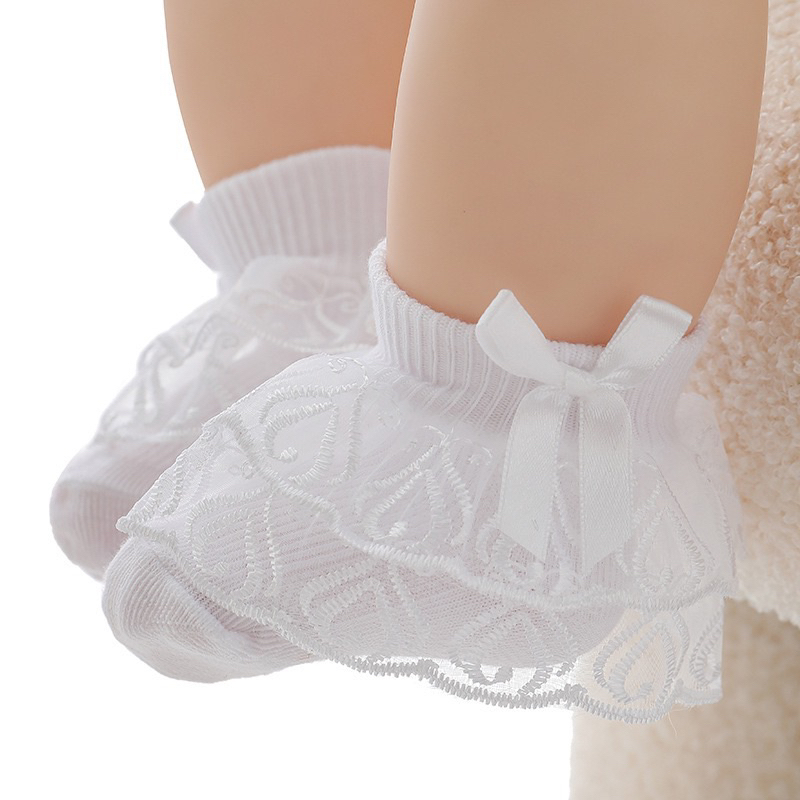 Kaos Kaki Import Anak Perempuan Model Two Layers Lace