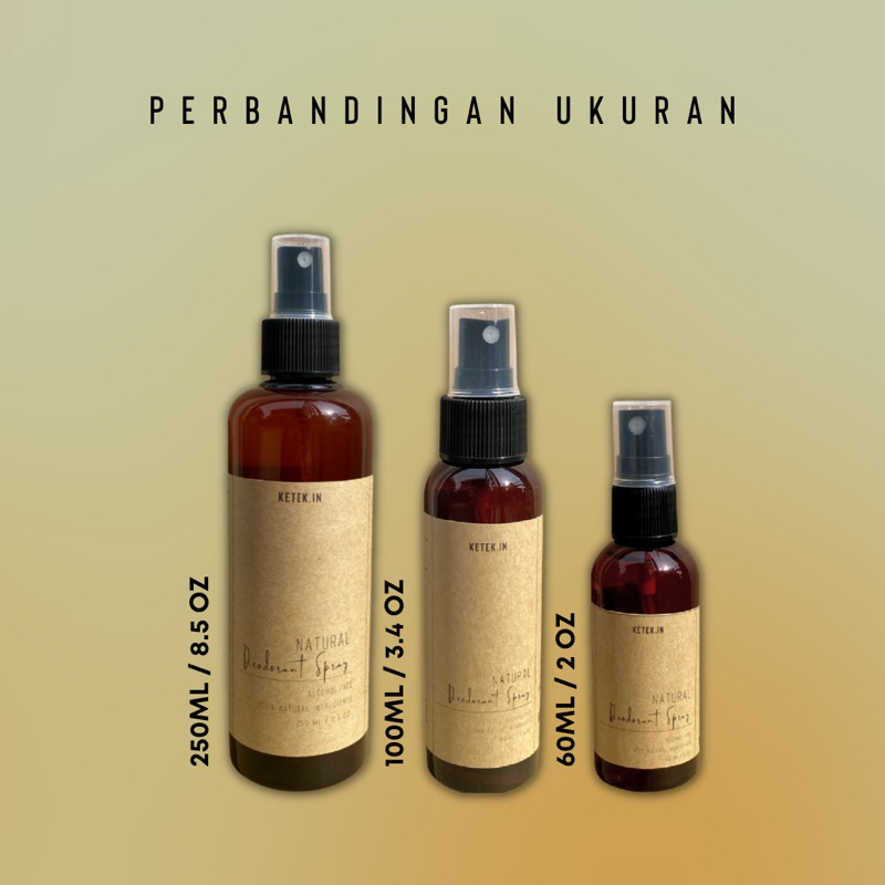 100ML TANPA AROMA / Natural Deodorant Spray 100ML / Penghilang Bau Ketiak Penghilang Bau Ketek Penghilang Bau Badan Penghilang Bau Kaki Deodorant Alami / Tawas Spray Deodorant Tawas