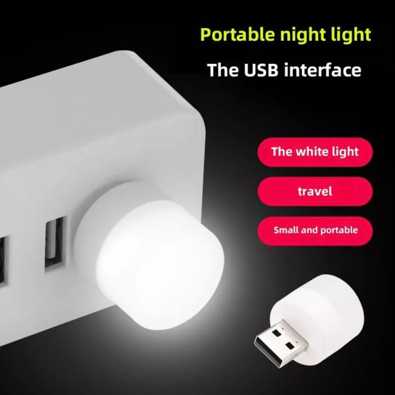 Mini LED USB Eye Lampu Tidur Mini Portable Travel Lampu Baca Serbaguna