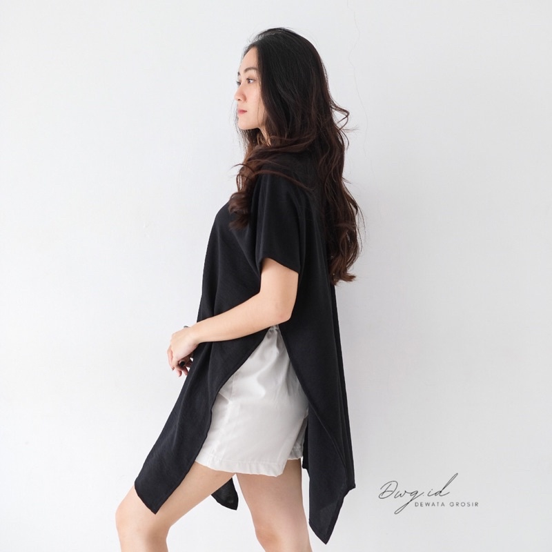 Atasan Blouse Tunik Difarina - Baju Atasan Wanita Top Airflow Long Square - Atasan Wanita - Tunik Wanita