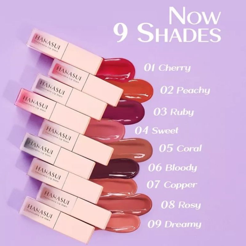 Hanasui Lip Stain Tintdorable Lip stain Liptint Hanasui