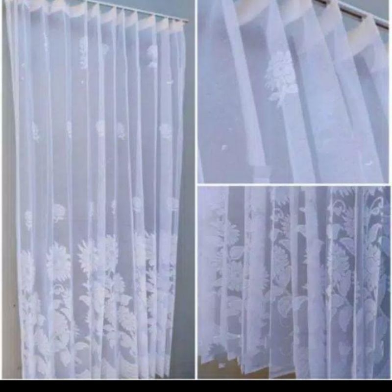 Gorden Vitras Daleman Putih Motif Gorden Tipis Putih Tirai vitras