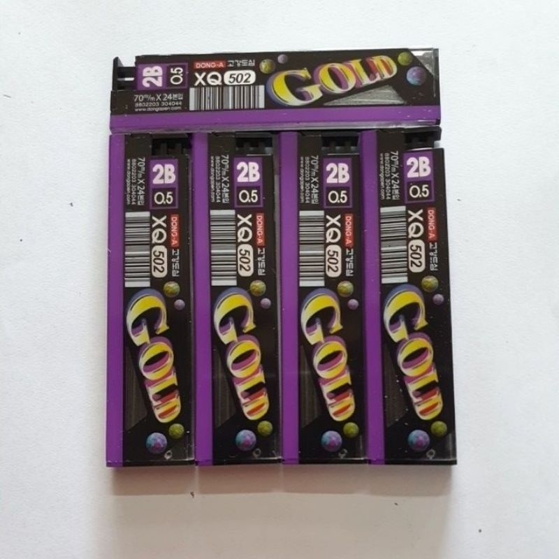 

Dong-A mechanical pencil lead Gold XQ-502 isi 24pcs 2B 0.5mm - isi pensil mekanik