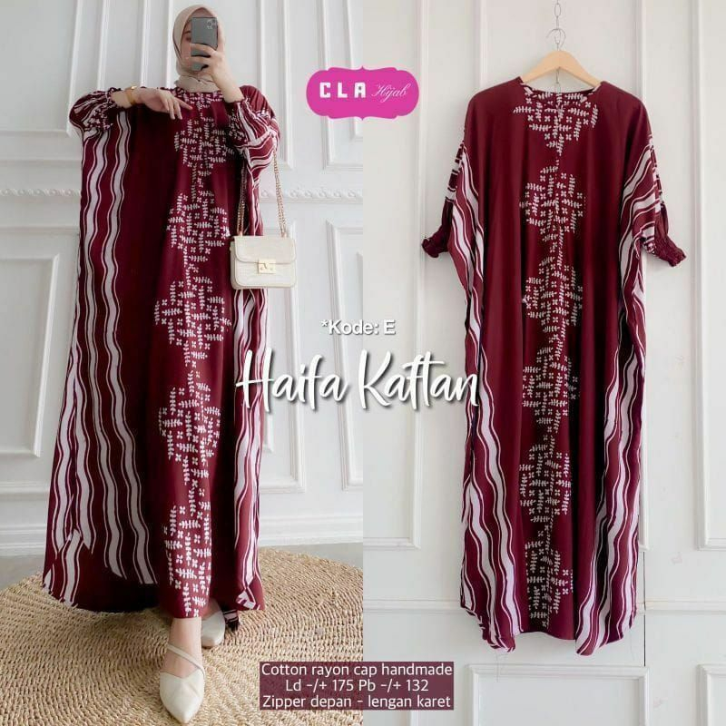 Longdress Kaftan Cap Warna Maron & Warna Navy