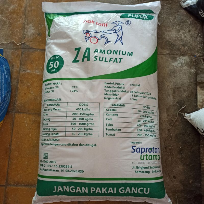 Pupuk ZA pak tani amonium zulfat 1kg. repacking
