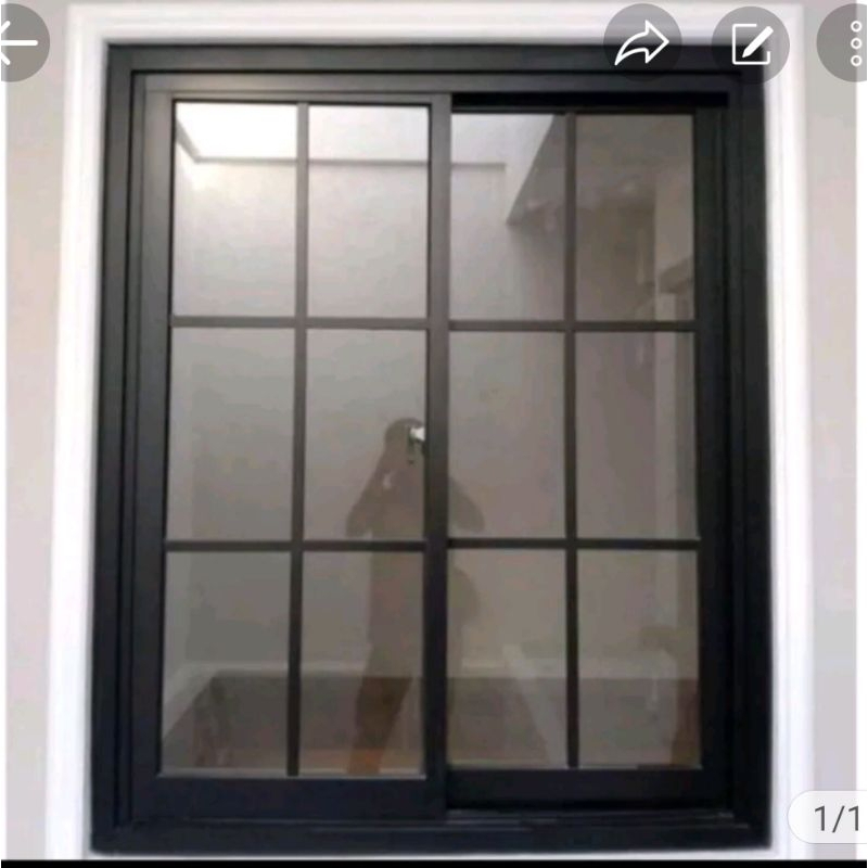 jendela sliding ornamen 100x120 aluminium