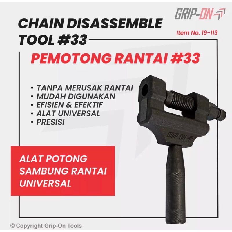 GRIP ON Alat potong rantai / Chain disassemble tool #33 / Alat bengkel