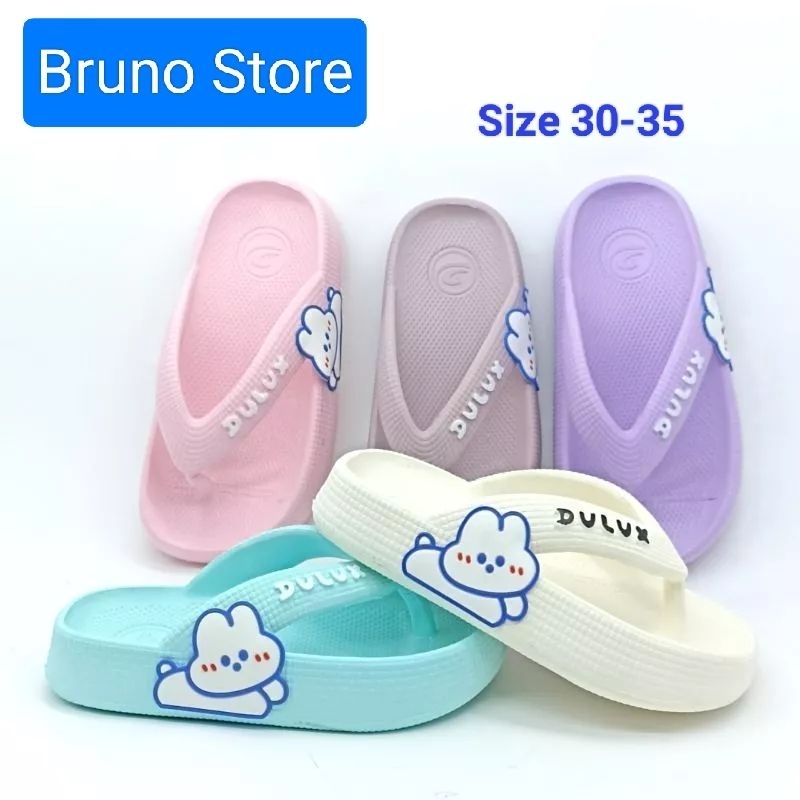 Sandal jepit anak perempuan murah sandal karet model terbaru motif campur Dulux 510c