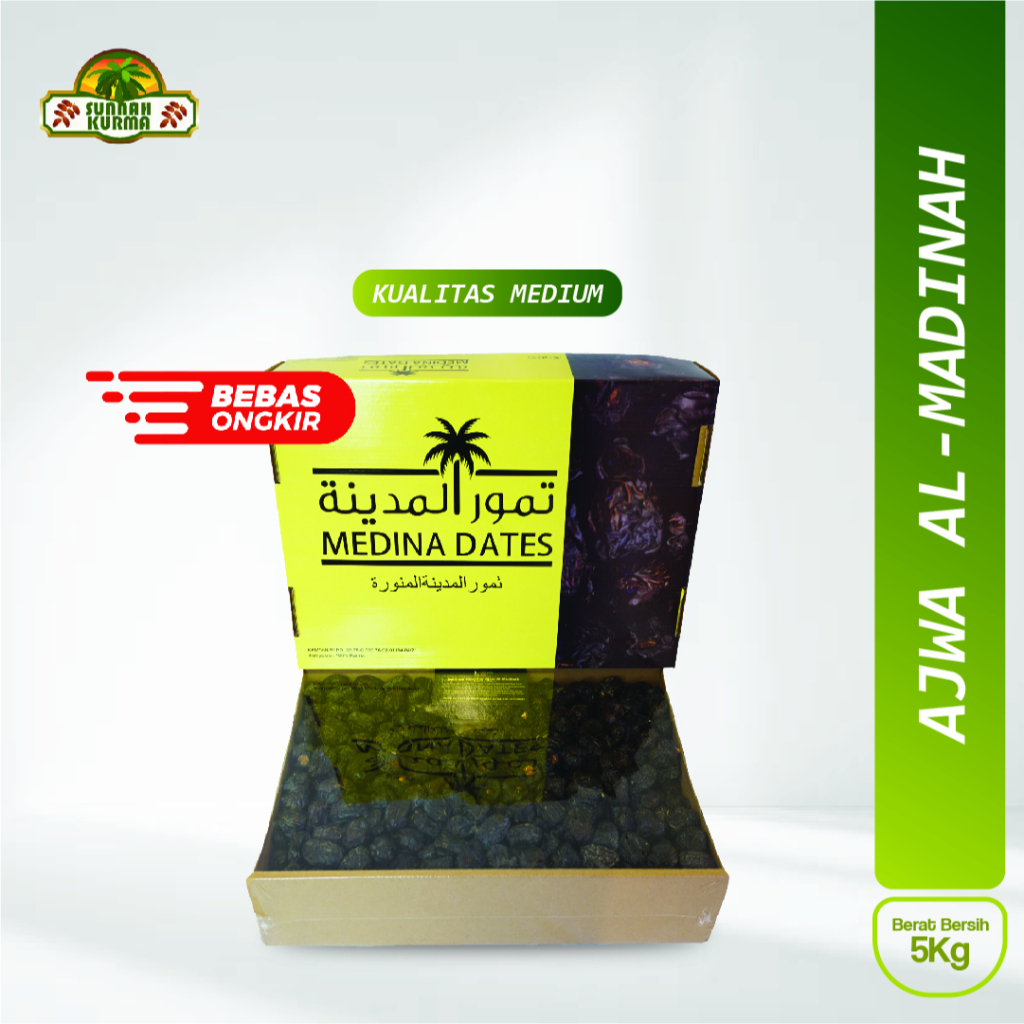 

KURMA AJWA AL-MADINAH MEDIUM 5Kg