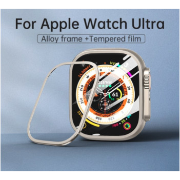 B207 Apple Watch 49mm ULTRA Aluminium Bumper Case Tempered Glass