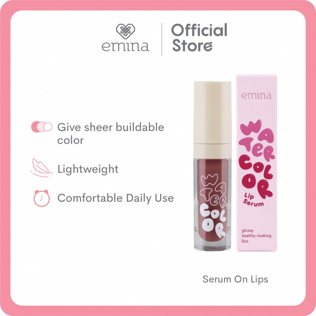 ✨ AKU MURAH ✨ Emina Watercolor Lip Serum - Serum Bibir Tinted Mencerahkan dalam 7 Hari
