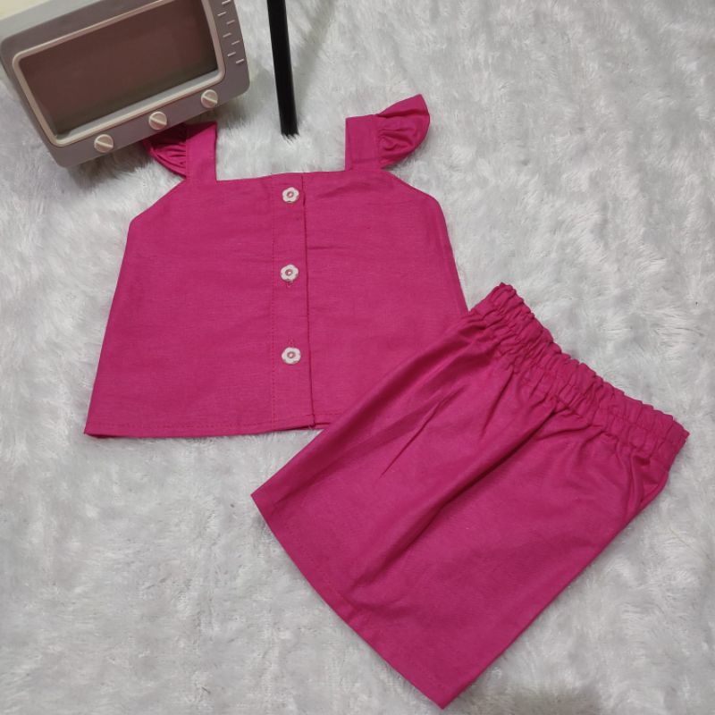 ONESET ANAK LOPIKA BAHAN KATUN LINEN USIA 1-5TH