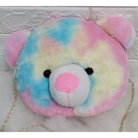 Tas Beruang Selempang Fashion Dewasa &amp; Anak Karakter Bulu Korea Teddy Bear Premium