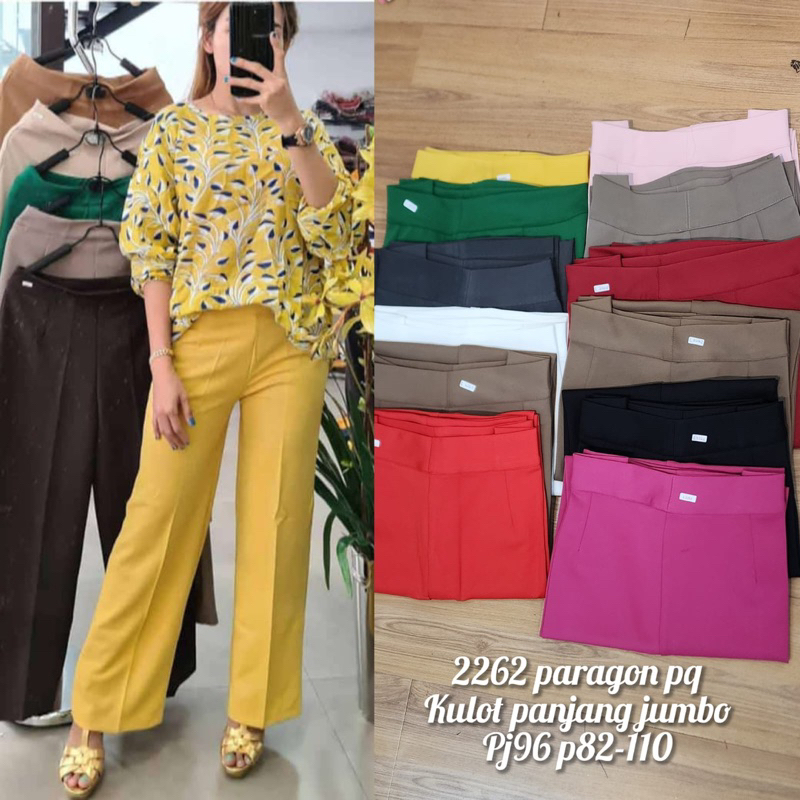 celana / bawahan kulot panjang bahan paragon 2262