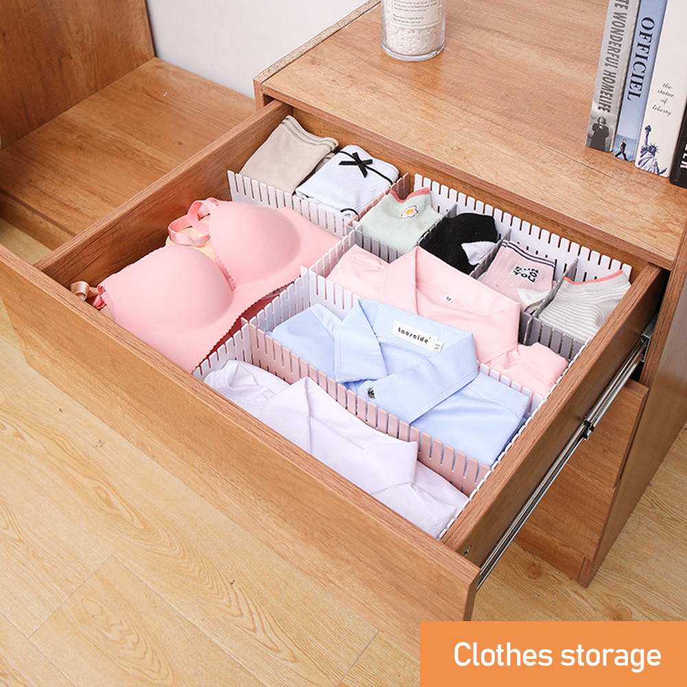 Sekat Pembatas Pakaian Peralatan Storage Divider 4 PCS - 4376 - Pink