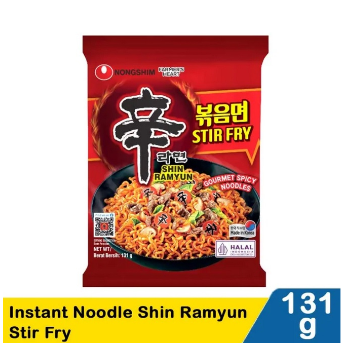 

Mie Shin Ramyun Stir Fry 131 Gram / Pack Mi Spicy Instant Noodle Korea
